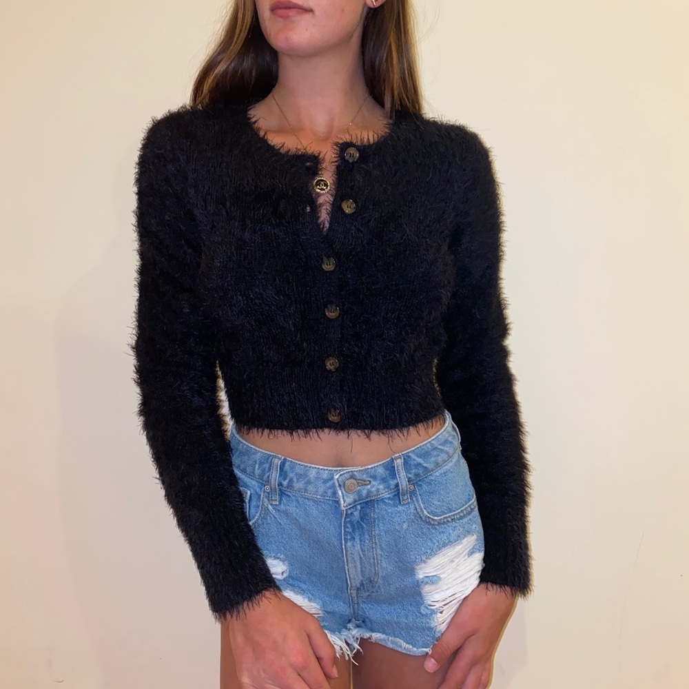Black Fuzzy Long Sleeve